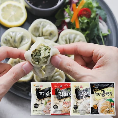만두 4종 골라담기 (고기560g/김치640g/군만두600g/물만두600g) (업체별도 무료배송)