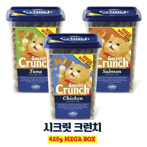 고양이 간식 시크릿크런치 3종 골라담기 3개이상 구매 가능
