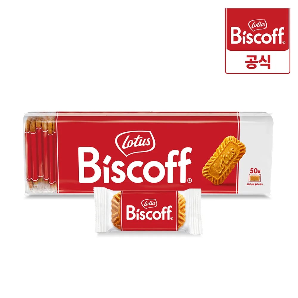 로투스 비스코프 비스킷 싱글팩 (50개입) (312.5g) (업체별도 무료배송)