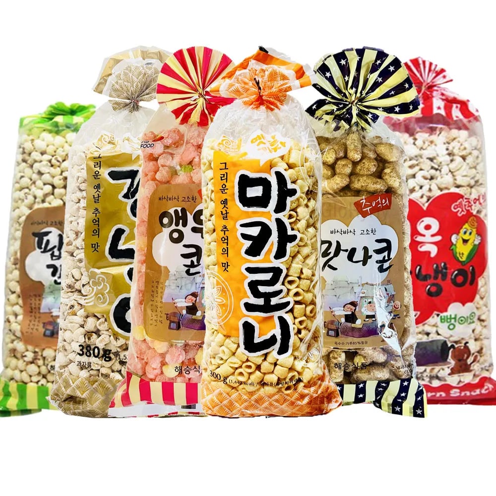 종합스넥 옛날 과자 강냉이 마카로니 앵두콘 맛나콘 랜덤 250g 3봉