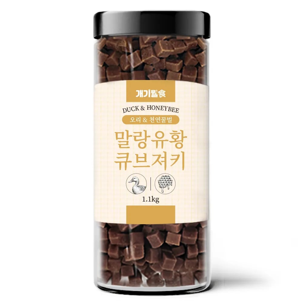 유황 큐브 져키 오리+천연벌꿀 1.1kg (업체별도 무료배송)