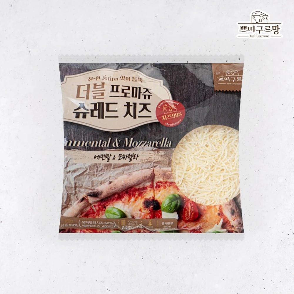 쁘띠구르망 더블프로마쥬 슈레드 치즈 400g x 3개 (업체별도 무료배송)