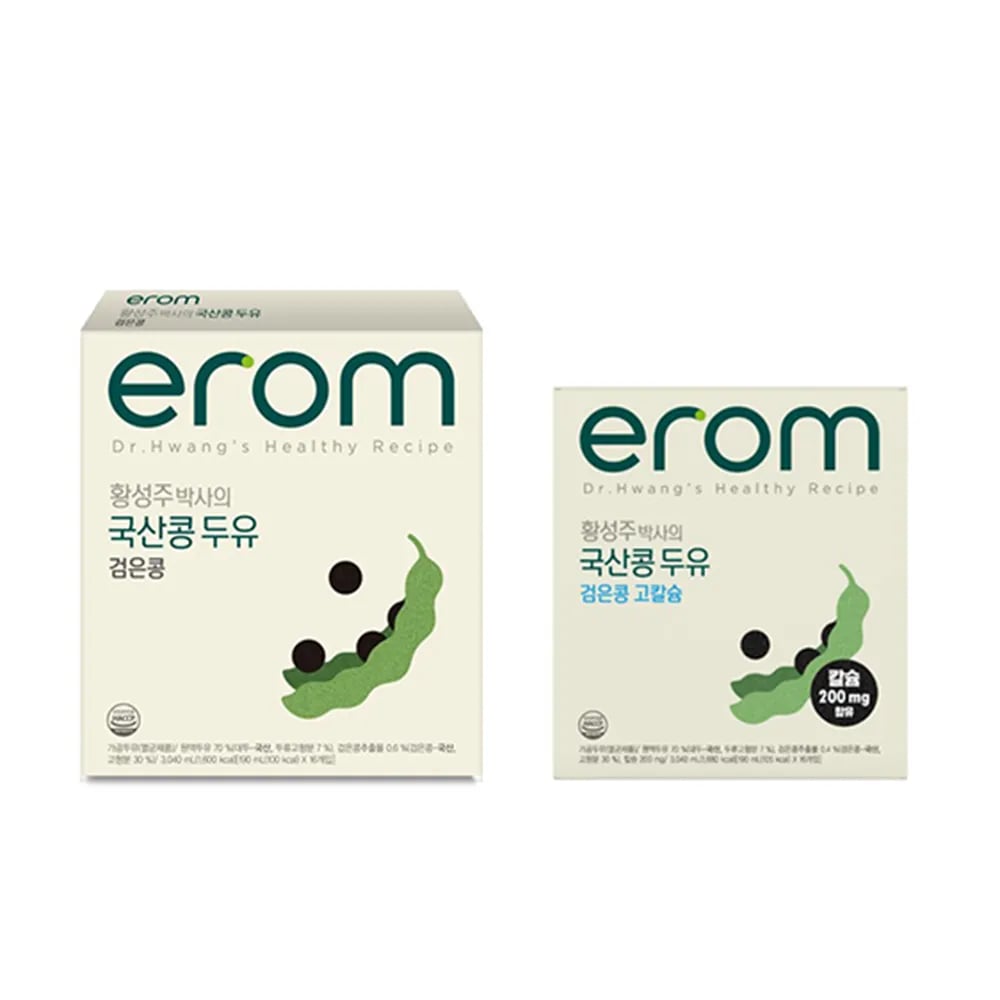 황성주 국산콩 검은콩/고칼슘 검은콩 두유 190ml x 16개입 12,900원