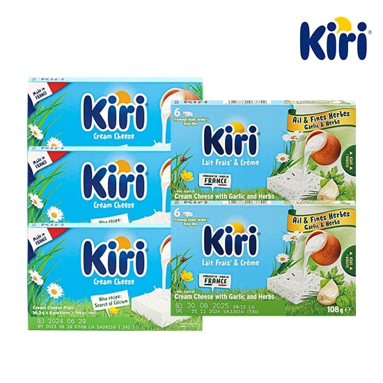 **크림치즈 포션 갈릭 앤 허브 108g 18g 6입 x 5개 총 540g**    Wait, the