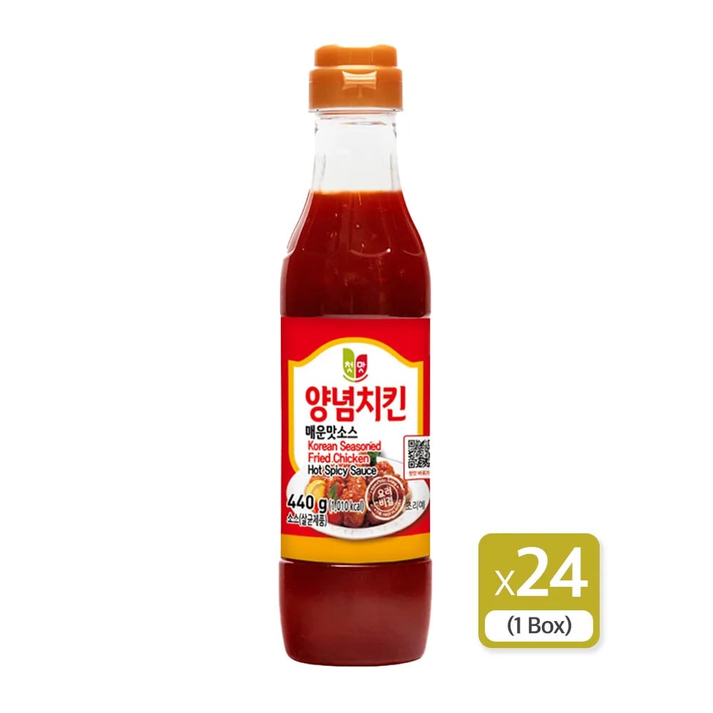 첫맛 양념치킨소스(매운맛) 440g x 24개 (업체별도 무료배송)