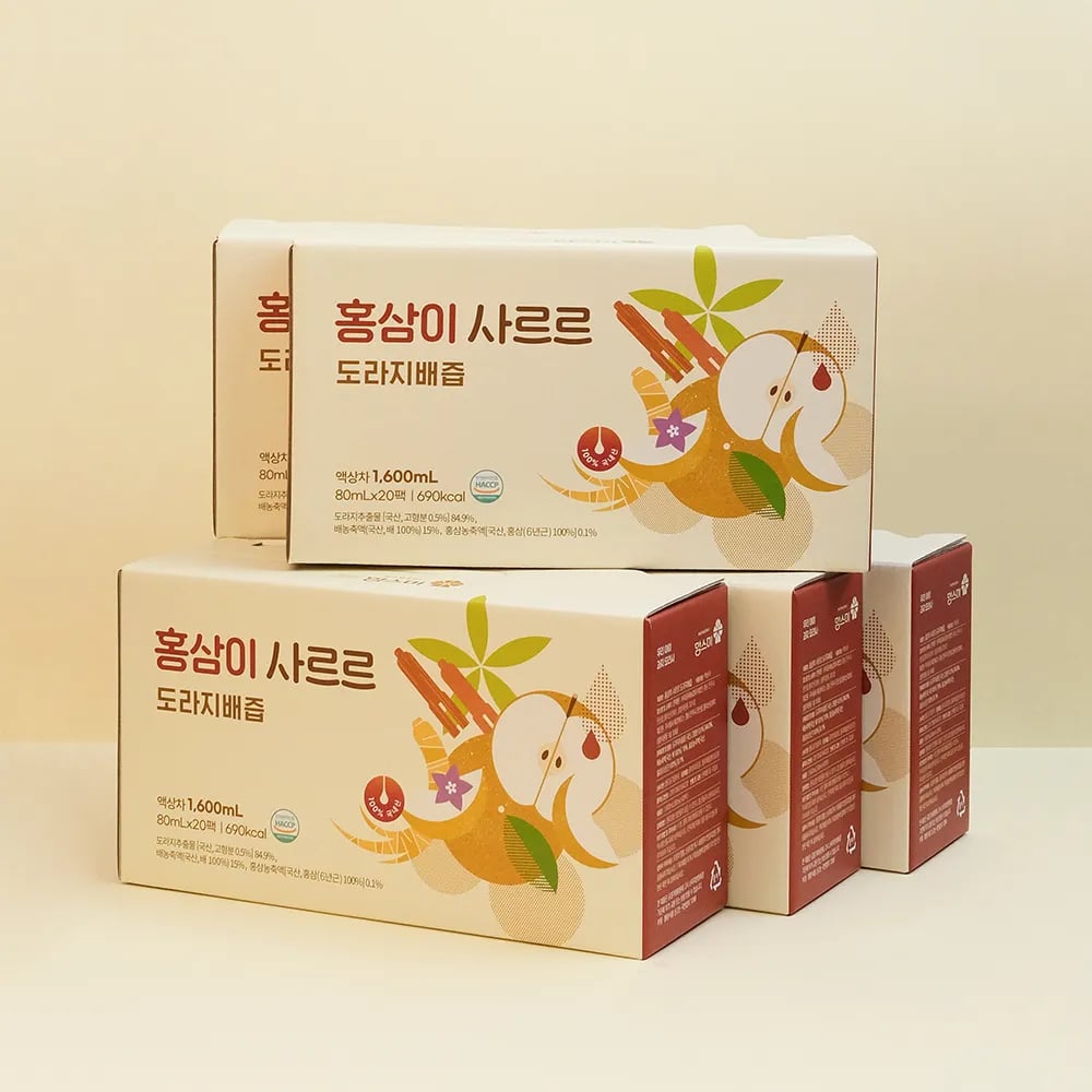 홍삼이 사르르 도라지배즙 80ml*20포 x 5박스