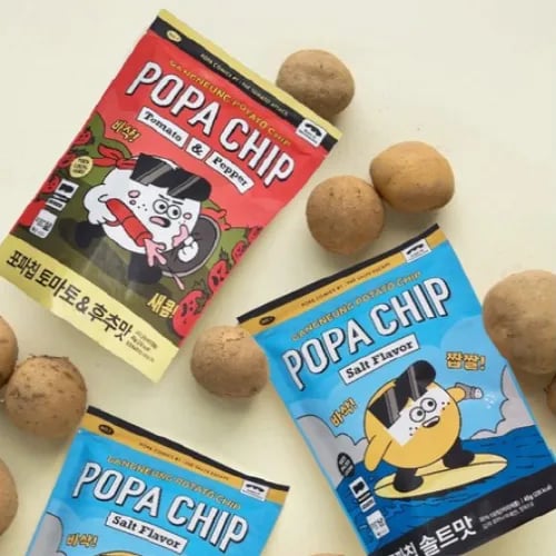 강릉 감자를 활용한 감자칩 솔트맛 토마토후추맛 45g x 10봉 택1 1박스