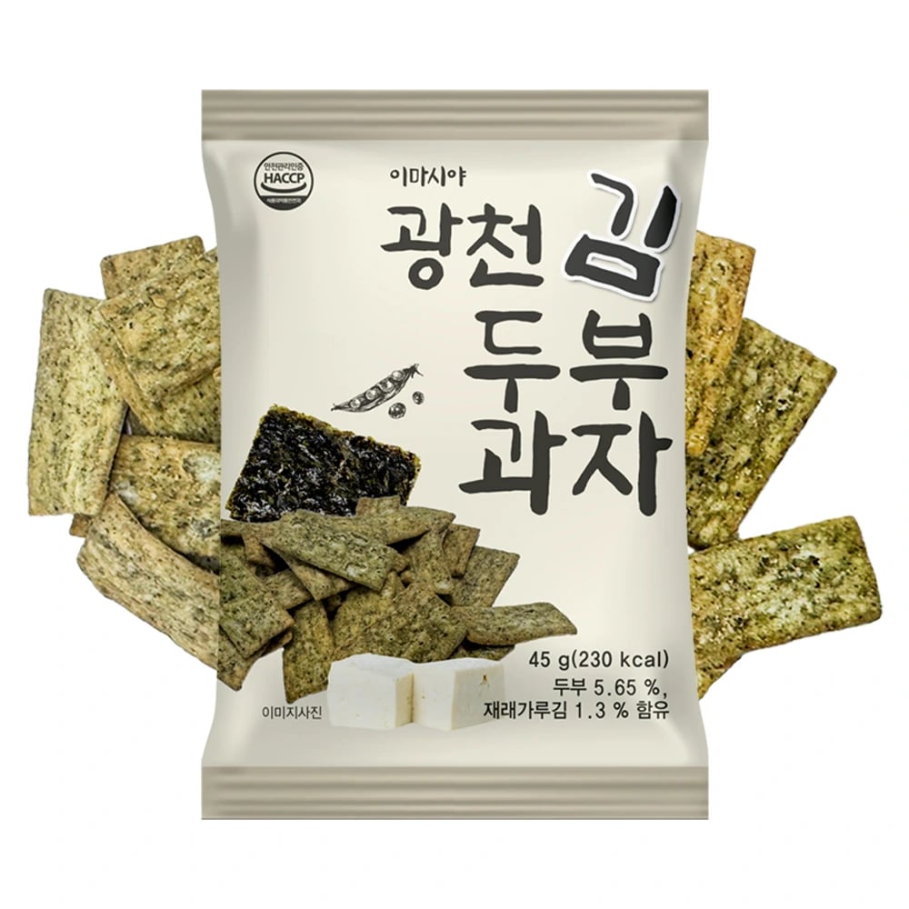 이마시야 광천 김 두부과자 45g x 23봉 (업체별도 무료배송)