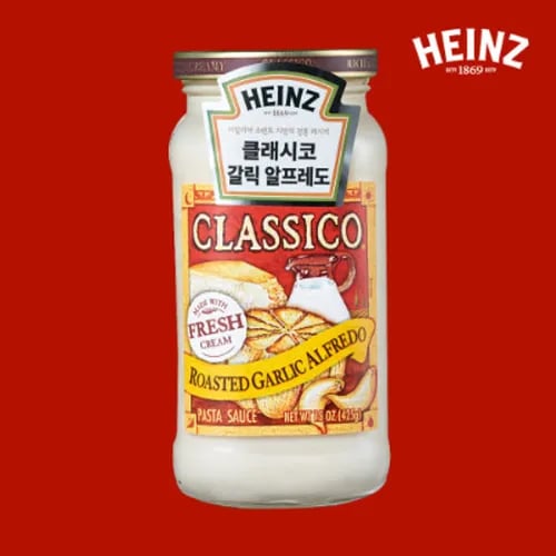 클래시코 로스티드 갈릭 알프레도 파스타소스 425g 미닛메이드 포도주스 180ml x 2병