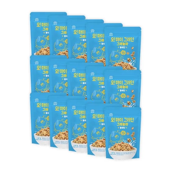 오마이그레인 그래놀라 플레인 140g 15개입 1박스