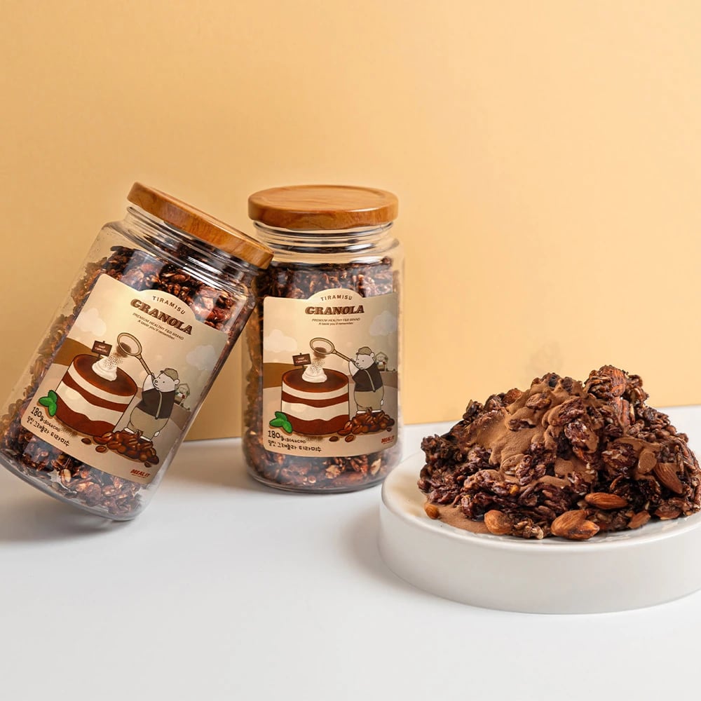 간식대용 청크형 그래놀라 티라미수 180g/카카오초콜릿165g 택1 (업체별도 무료배송)