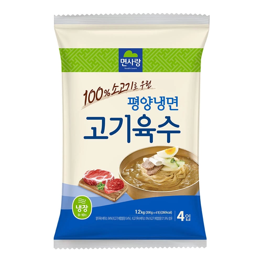 평양냉면 고기육수(300g*4입) x 4개 (떠리무료배송)