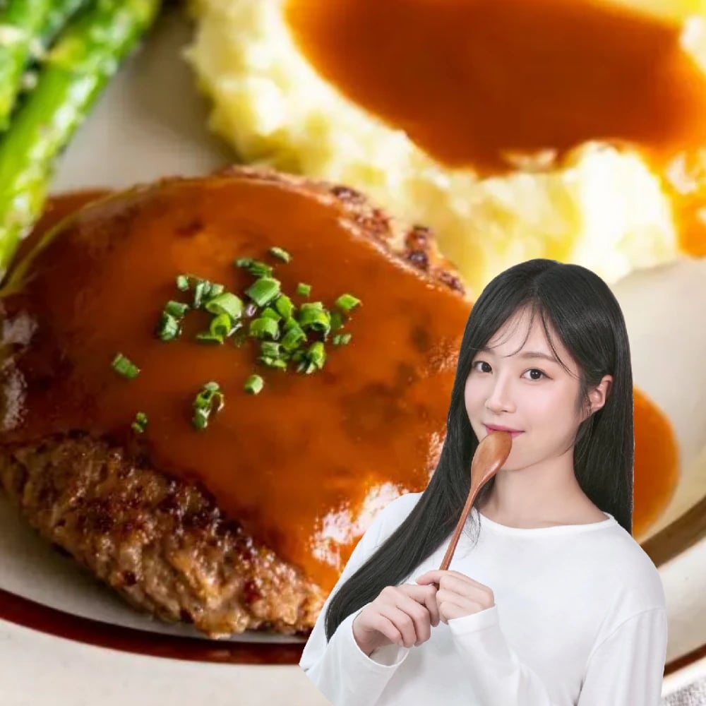 쯔양의 함박스테이크 1팩 500g(100g*5ea) (업체별도 무료배송)