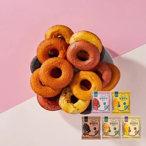 달광도넛 맛별세트/딸기 45g x 15개/30개 (업체별도 무료배송)