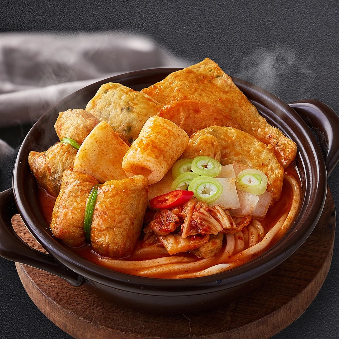 부산명물 부산깡통시장 유부주머니 김치어묵전골 670g(2~3인분)(업체별도 무료배송)