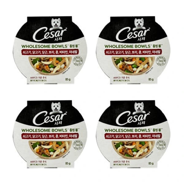홀썸볼 소&닭&당근&보리&콩 85g x 4개 (업체별도 무료배송)