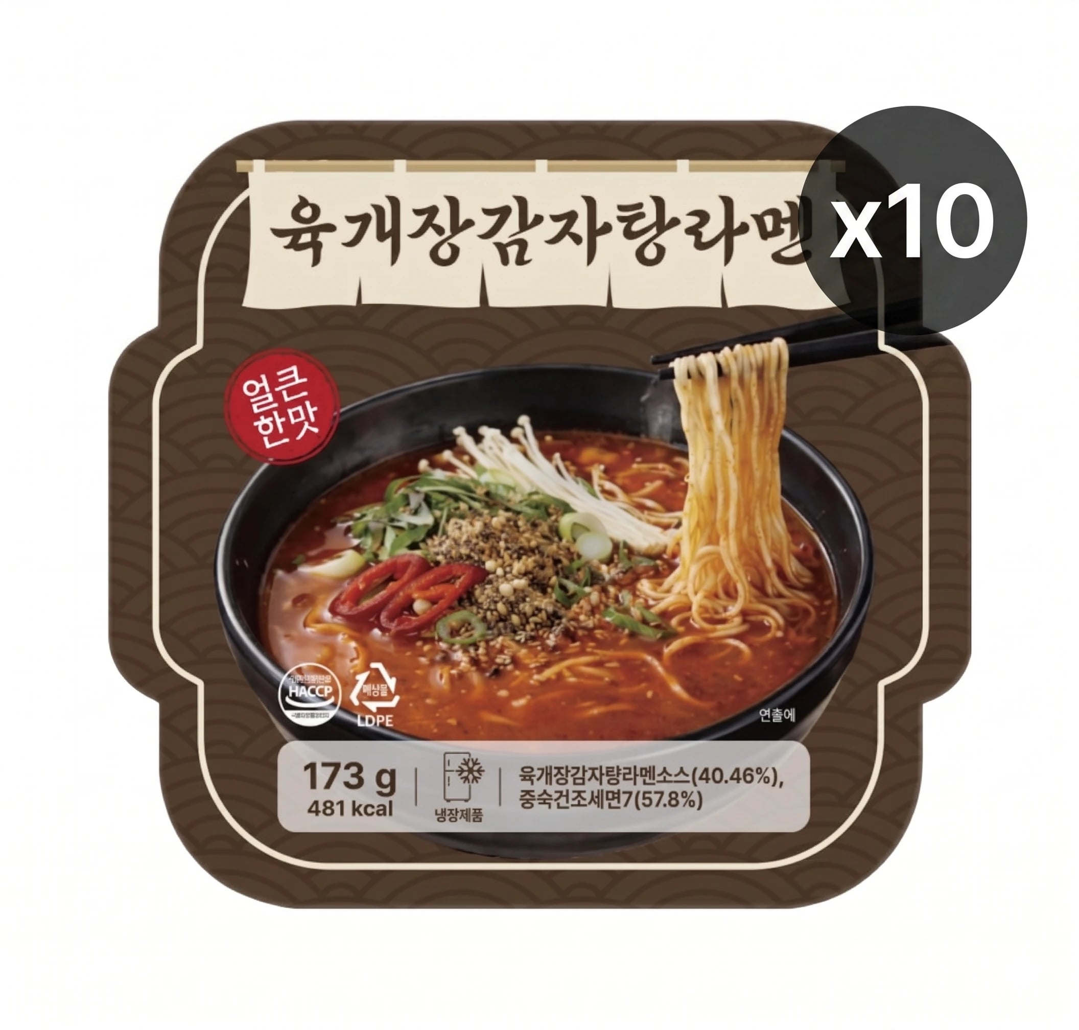 육개장 감자탕 라멘 173g x 10개