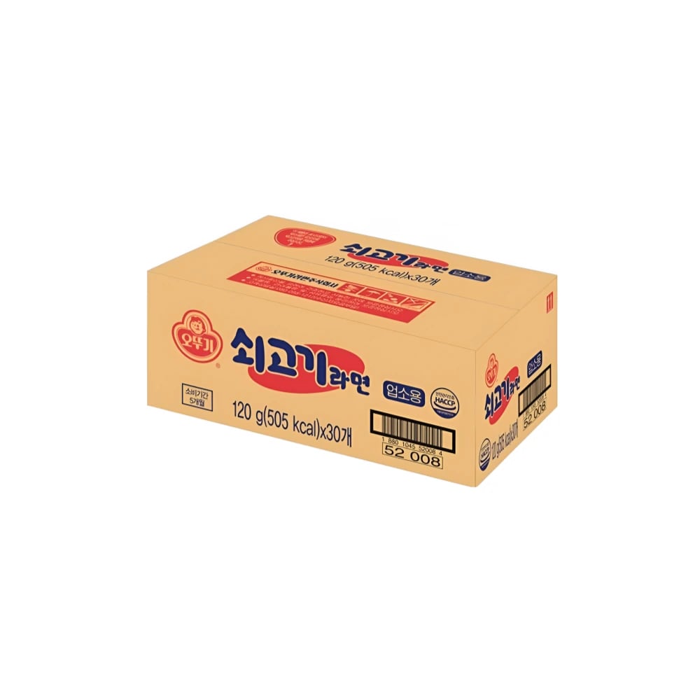오뚜기 쇠고기라면 업소용 120g x 30개