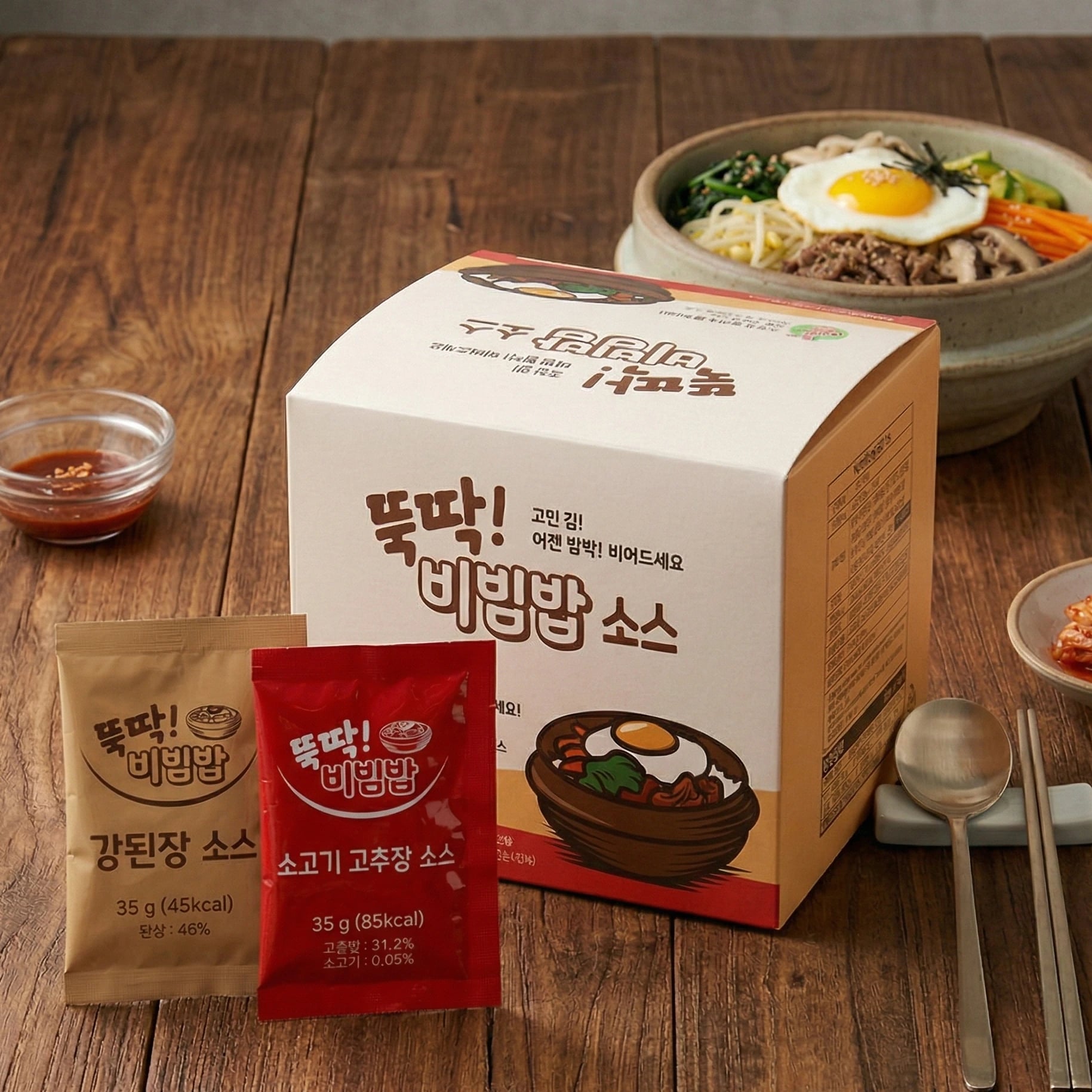 뚝딱 비빔밥 소스 35g x 50팩 (강된장+소고기 고추장)
