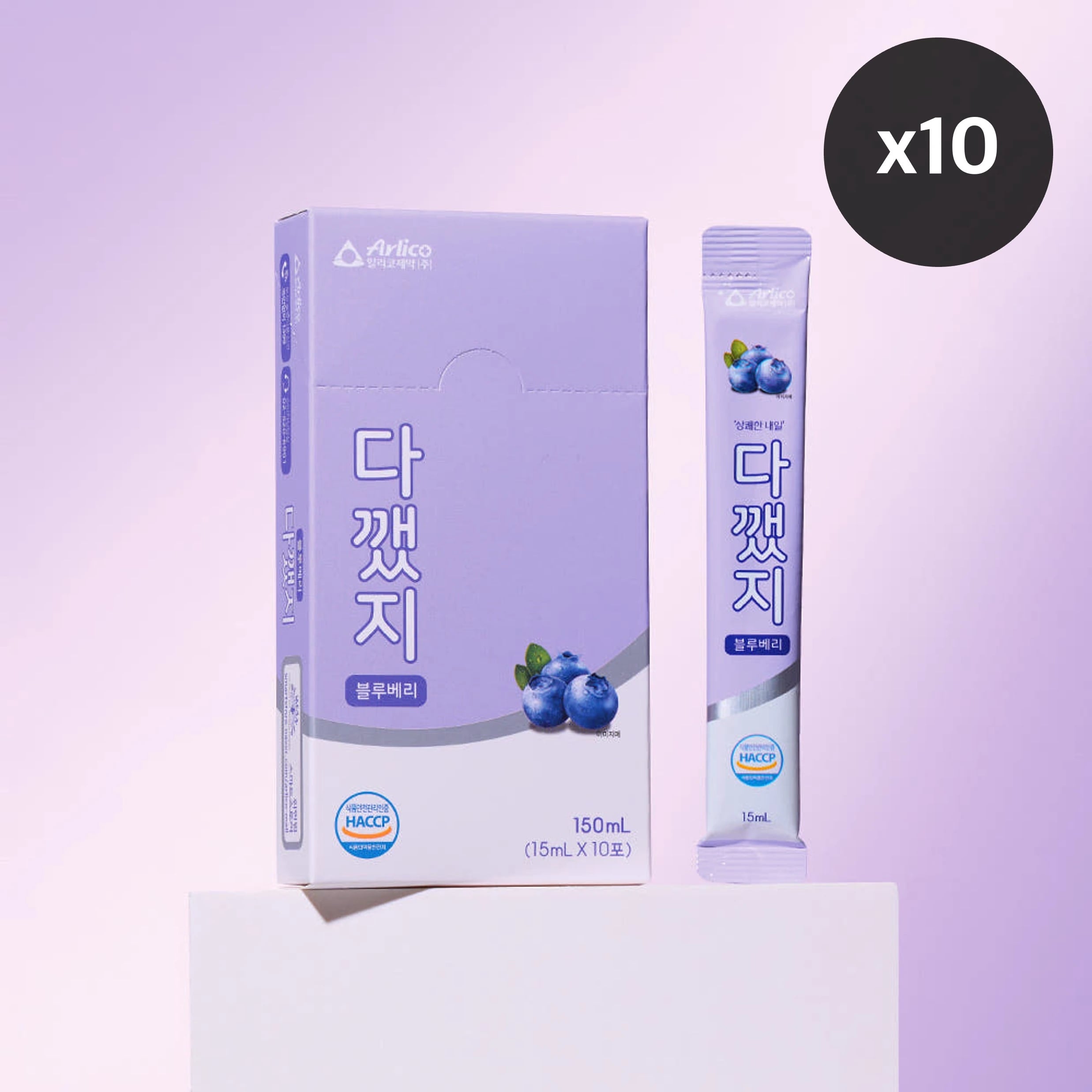음주전후 숙취해소 다깼지 블루베리맛 12ml*10포 x 10박스 (떠리무료배송)