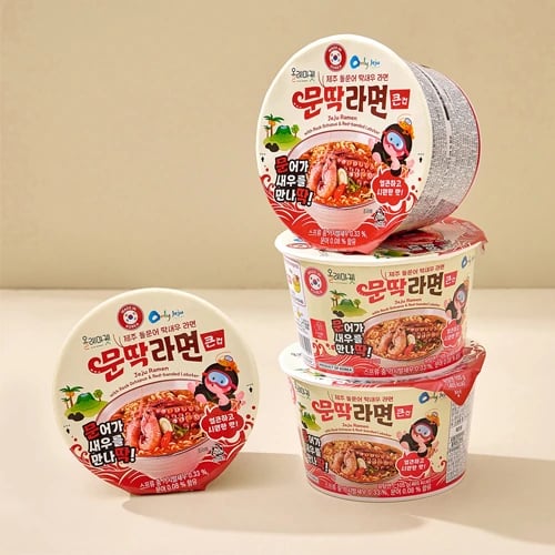 문딱라면 큰컵 105g*16개입 x 1박스 (업체별도 무료배송)