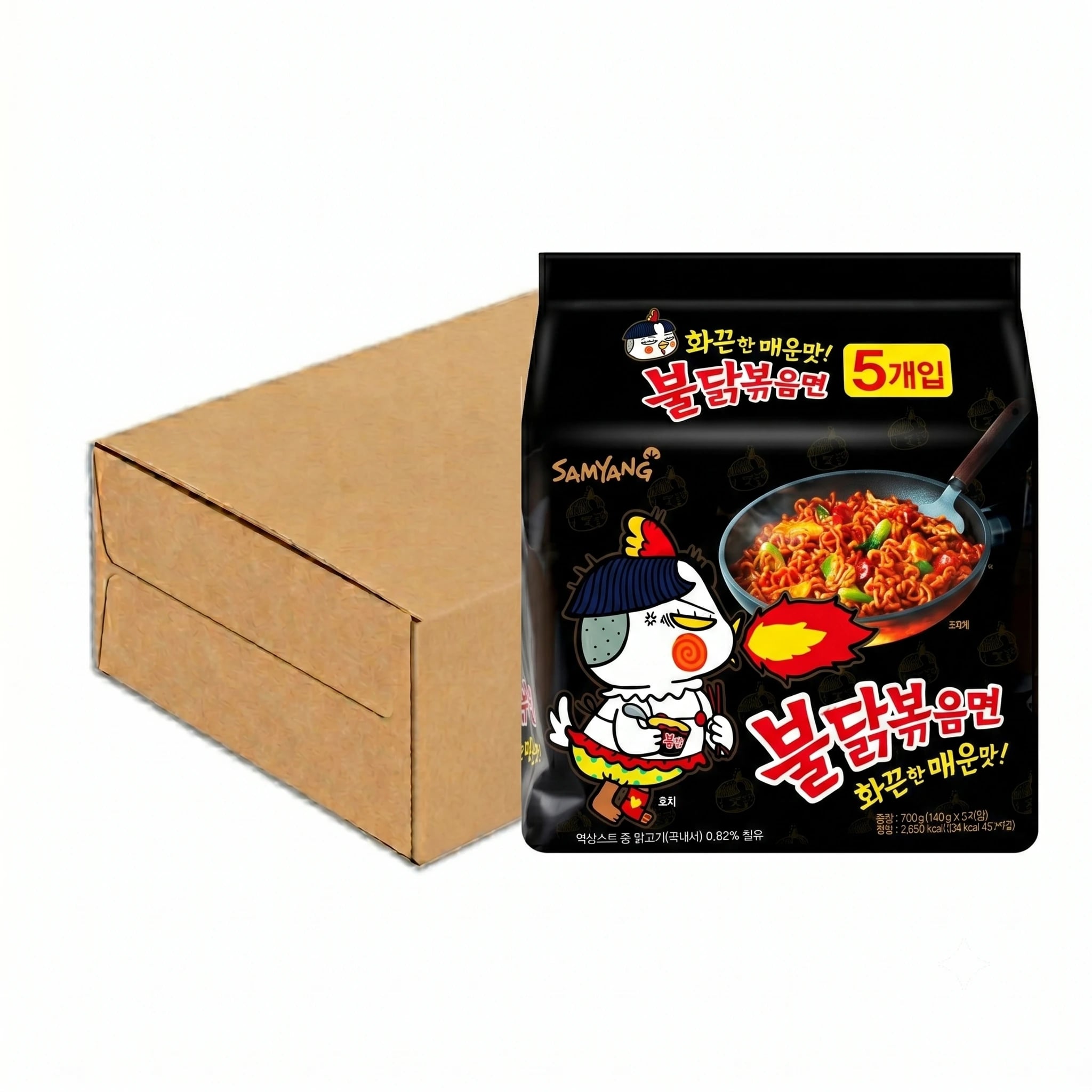 불닭볶음면 700g*8번들 x 1박스 (총 40개입) (업체별도 무료배송)