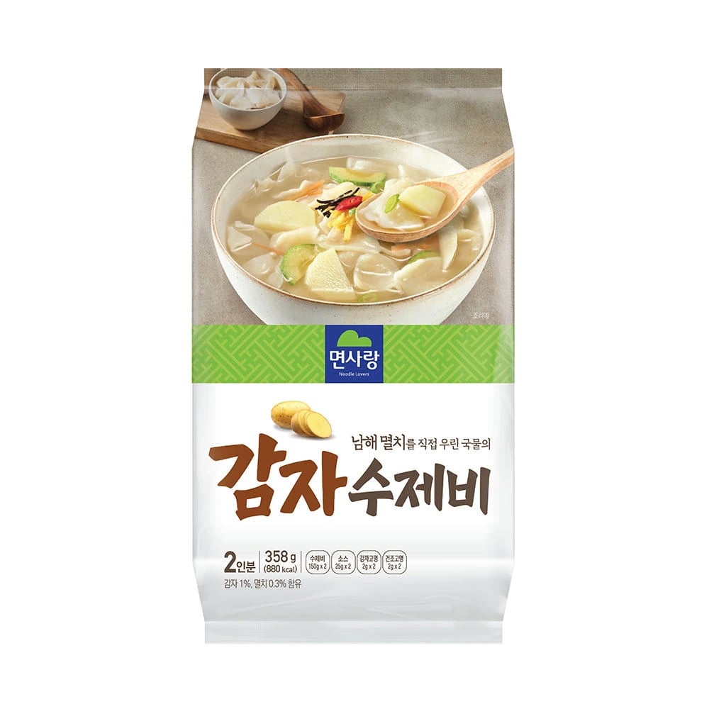 면사랑 남해멸치감자수제비 358g 8개입