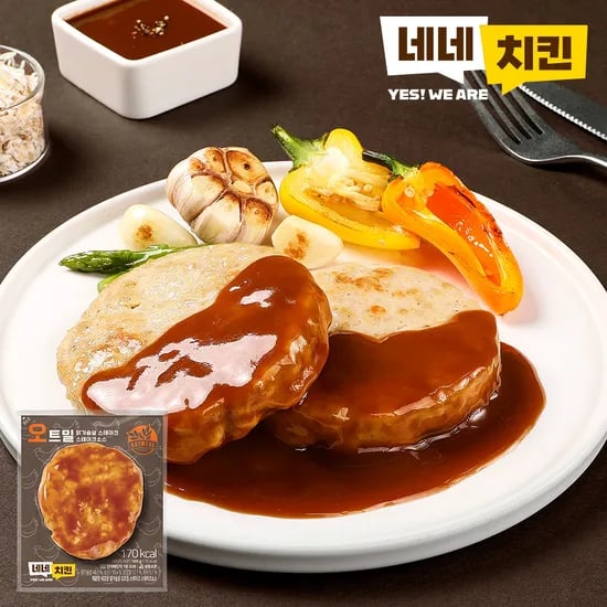 네꼬닭 닭가슴살 오트밀 스테이크 스테이크맛 100g (업체별도 무료배송)