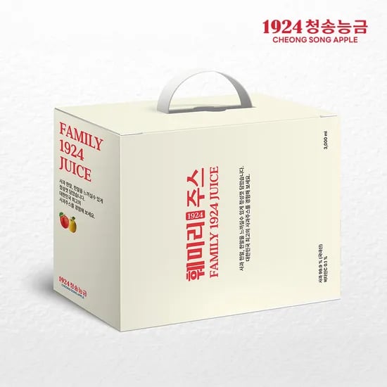 훼미리 청송 100% 대용량 사과주스 3L (업체별도 무료배송)