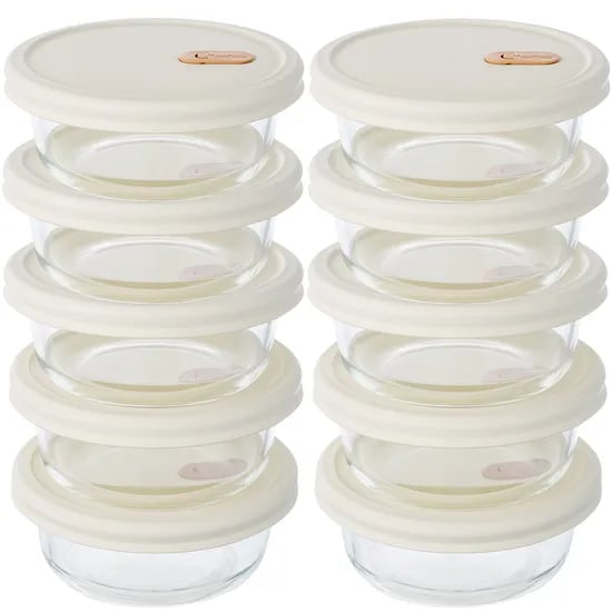 잇센스 전자렌지용 냉동밥 보관용기 소분, 360ml, 용기+뚜껑, 10개