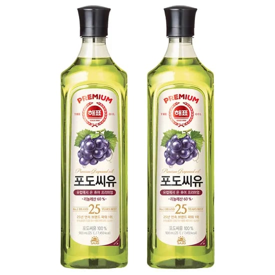 해표 포도씨유, 900ml, 2개