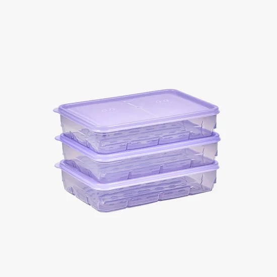 땡스소윤 냉동용기 7호, 쿨라벤더, 600ml, 3개세트, 1개