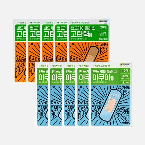 동국제약 밴드케어플러스 고탄력밴드 20매 5박스 + 아쿠아밴드 10매 5박스, 일반형, 1세트