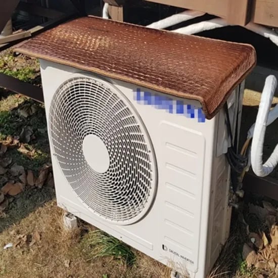 태화론 에어컨 실외기 절전커버, 브라운, 1개