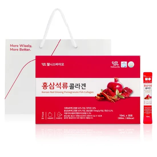 웰니스바이오 홍삼석류콜라겐, 10ml, 30포, 1박스