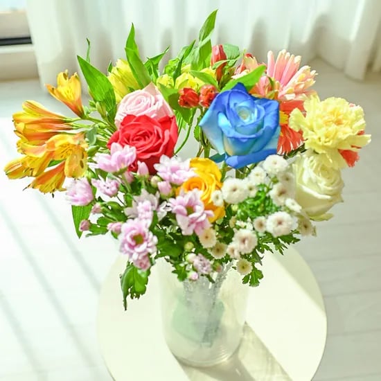 주말배송 신선 보냉포장 아르띠콜로 생화 꽃택배, 레인보우, 10개