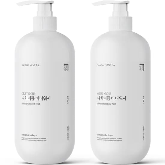 살림백서 오브제 니치퍼퓸 바디워시, 샌달바닐라, 1L, 2개