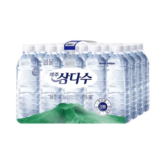제주 삼다수, 무라벨, 500ml, 20개