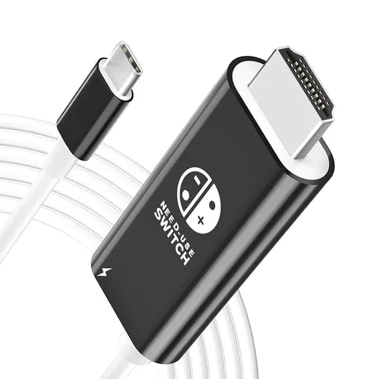 베이직기어 닌텐도 스위치2 PD100W 미니독 HDMI 케이블, 블랙, 1개 + 화이트, 1개