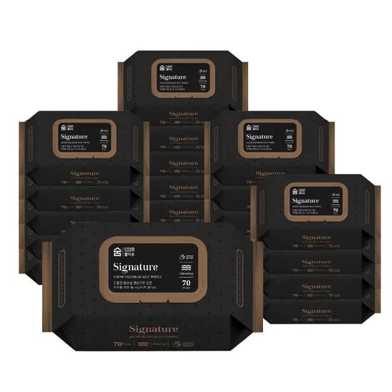숨 시그니처 물티슈, 63gsm, 70매, 20팩