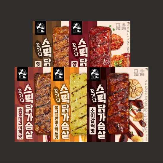 꼬기다 스틱 닭가슴살, 5종혼합, 100g, 10개