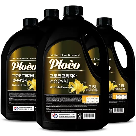 프로코 실내건조 프리지아 섬유유연제, 2.5L, 4개