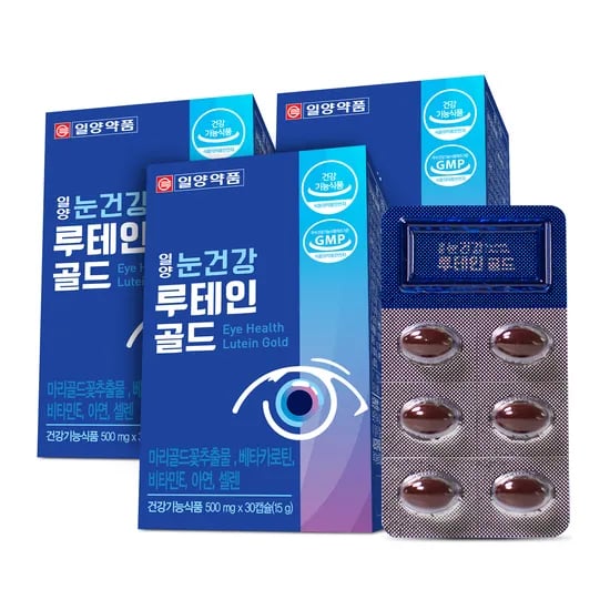 일양약품 눈건강 루테인 골드, 500mg, 30캡슐, 3박스