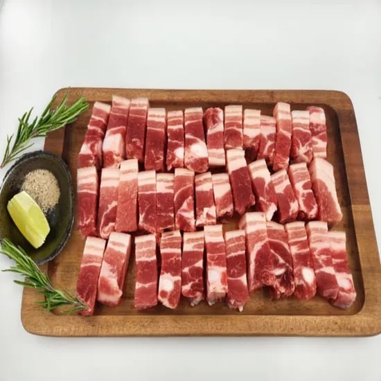 사각 큐브 한입 삼겹살, 1kg, 1개