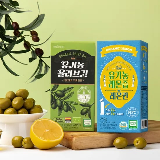 웰트릿 올리브퀸 + 레몬퀸 세트, 올리브퀸 140g, 레몬퀸 280g, 3세트