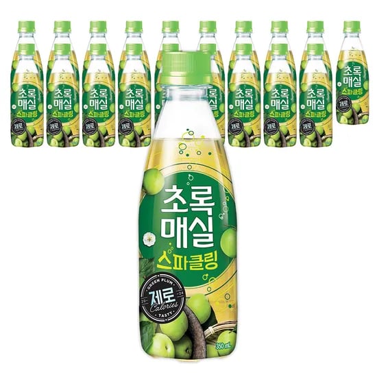 초록매실 스파클링 제로, 350ml, 20개
