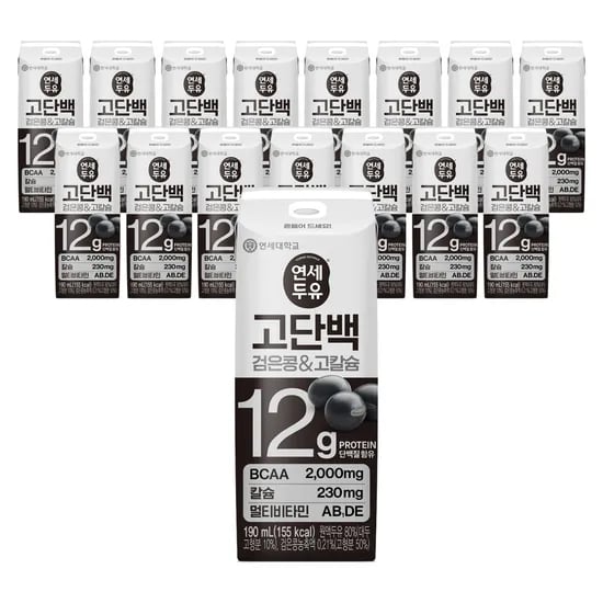 연세두유 고단백 검은콩&고칼슘, 190ml, 16개
