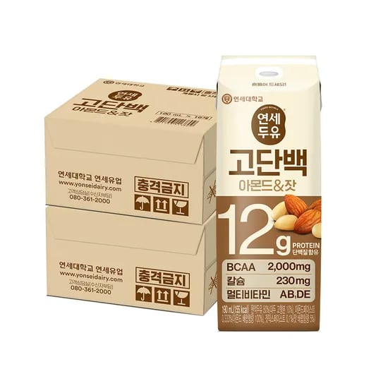 연세두유 고단백 아몬드&잣, 190ml, 32팩