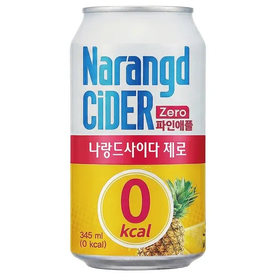 나랑드사이다 제로 파인애플, 345ml, 24개