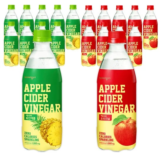 웅진 애사비, 오리지널, 500ml, 10개 + 파인애플, 500ml, 10개